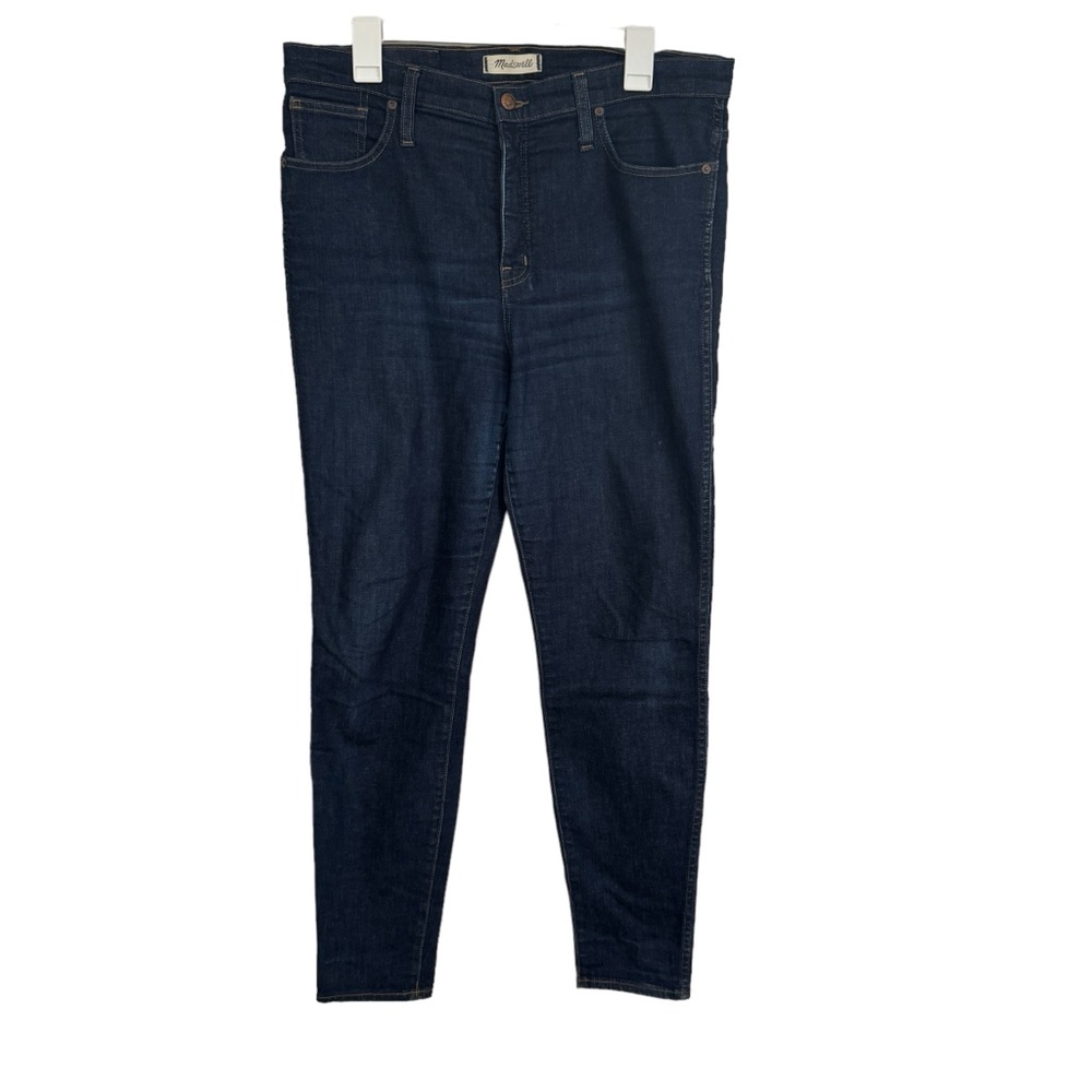 Madewell Denim Blue 10" High Rise Skinny Dark‎ Wash Jeans Sz 32